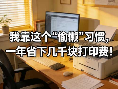 我靠这个“偷懒”习惯，一年省下几千块打印费！大学生和打工人必看