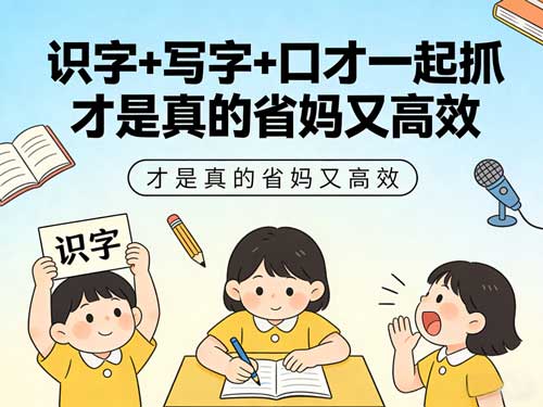 当妈3年才懂:识字+写字+口才一起抓,才是真的省妈又高效